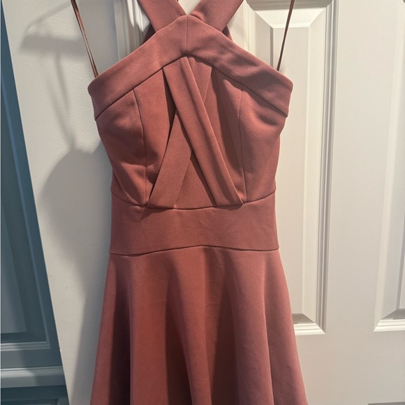 Topshop Dresses & Skirts - Elegant Red-Brown Halter Dress